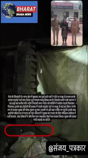 मेरठ में पत्नी ने पति का प्राइवेट पार्ट काटा:नशीली कॉफी पिलाकर हमला; एक-दूसरे पर करते थे शक