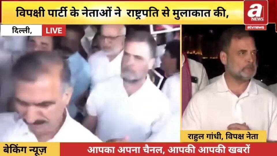 दिल्ली में विपक्षी पार्टियों के नेताओं ने राष्ट्रपति से मुलाकात की,राहुल गांधी ने कहा,वोट चोरी के मुद्दों पर हुई चर्चा,