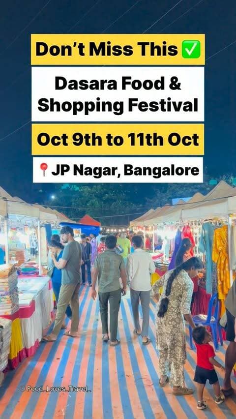 📍OPEN EXHIBITION GROUND
Near Reliance Smart Point, Next to GR Heights Apartments,
Jambou Savari Dinne,
Royal County, J.P. Nagar 8th Phase,
Bangalore
Oct 9th to 11th Oct
#jpnagarbangalore #jpnagar #jpnagar8thphase #jpnagar7thphase #jpnagarbengaluru