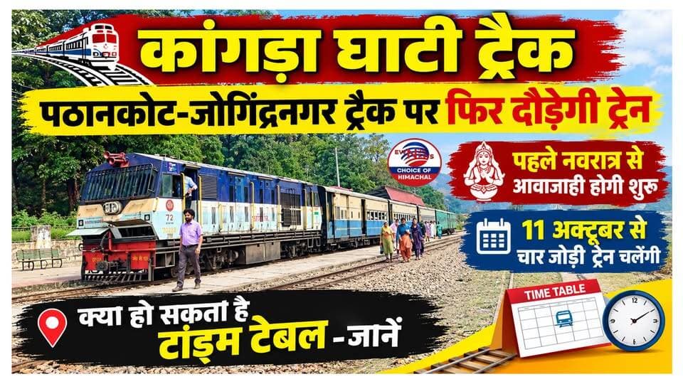 कांगड़ा घाटी ट्रैक : बरसात के चलते बंद ट्रेनों की आवाजाही होगी शुरू, पहले की तरह ही चलेंगी
https://youtu.be/BzKNj9jGdug
#kangratrain #pathankotjogindernagartrack #kangravalleytrack #himachalrailwaystation #indianrailway #kangrarailwaystation #palampurrailwaystation #ewn24news #choiceofhimachal