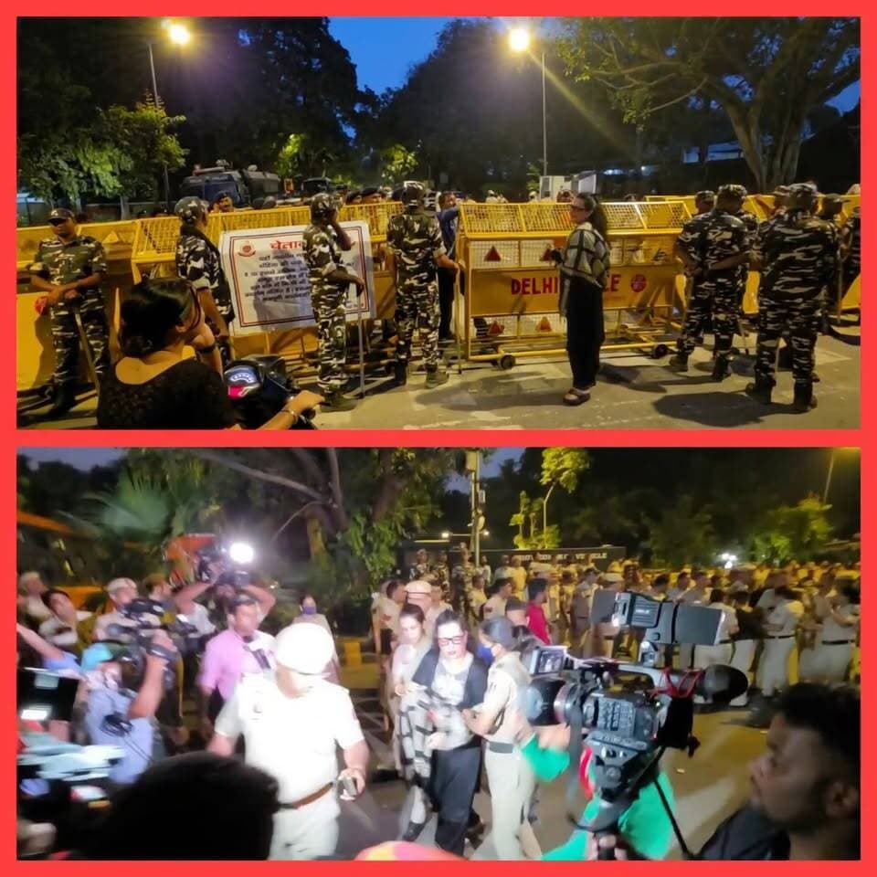 दो लड़कियां स्कूटी से जंतर मंतर के बैरिकेड तक स्कूटी से आ पहुंची, अंदर जाने के लिए पुलिस से हुई कहासुनी, फिर वहीं जो होना था, डिटेन कर लिया गया 👇