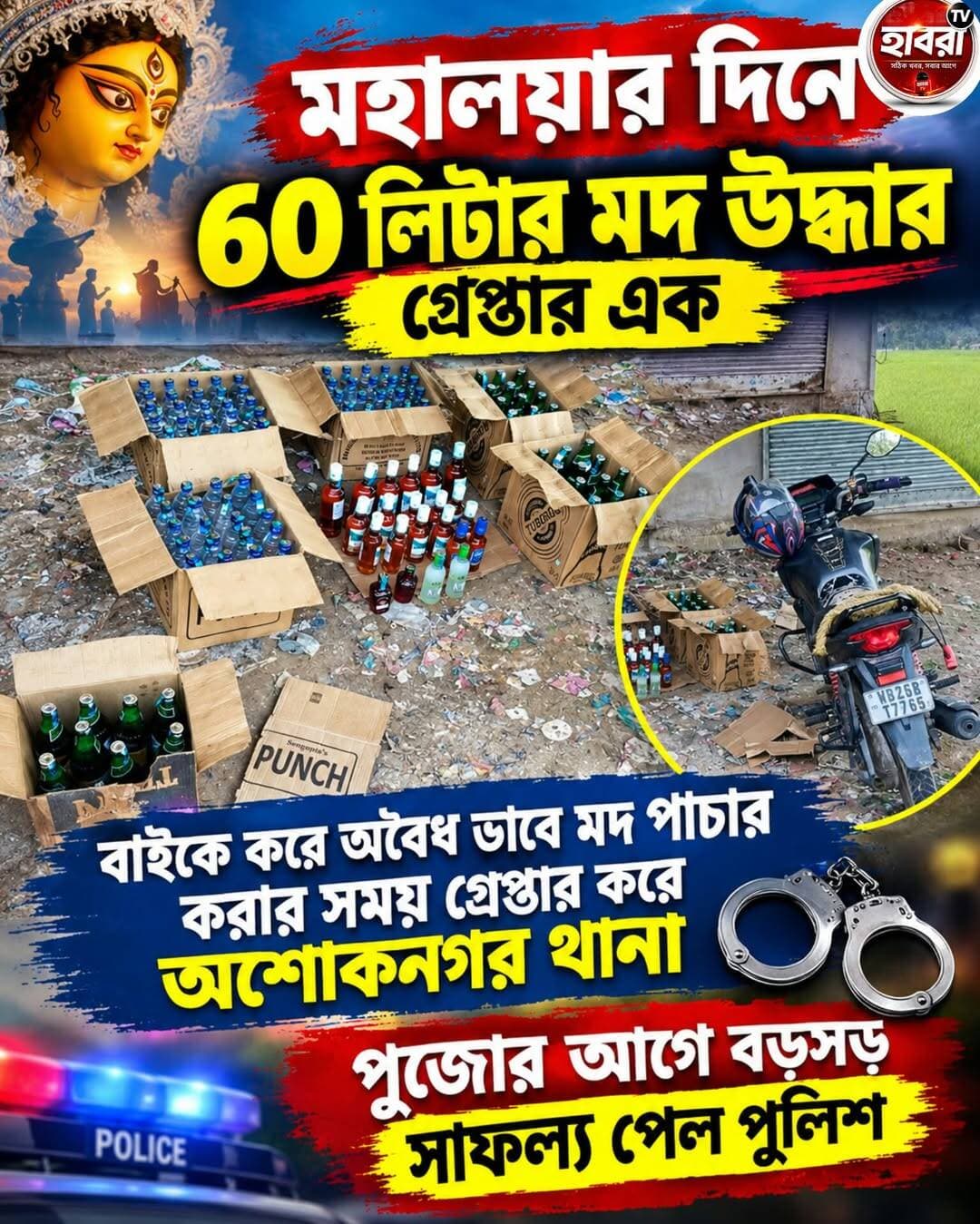 খবর ছিল আগে থেকেই , গ্রেপ্তার অভিযুক্ত, উদ্ধার প্রচুর পরিমাণে বেআইনি মদ