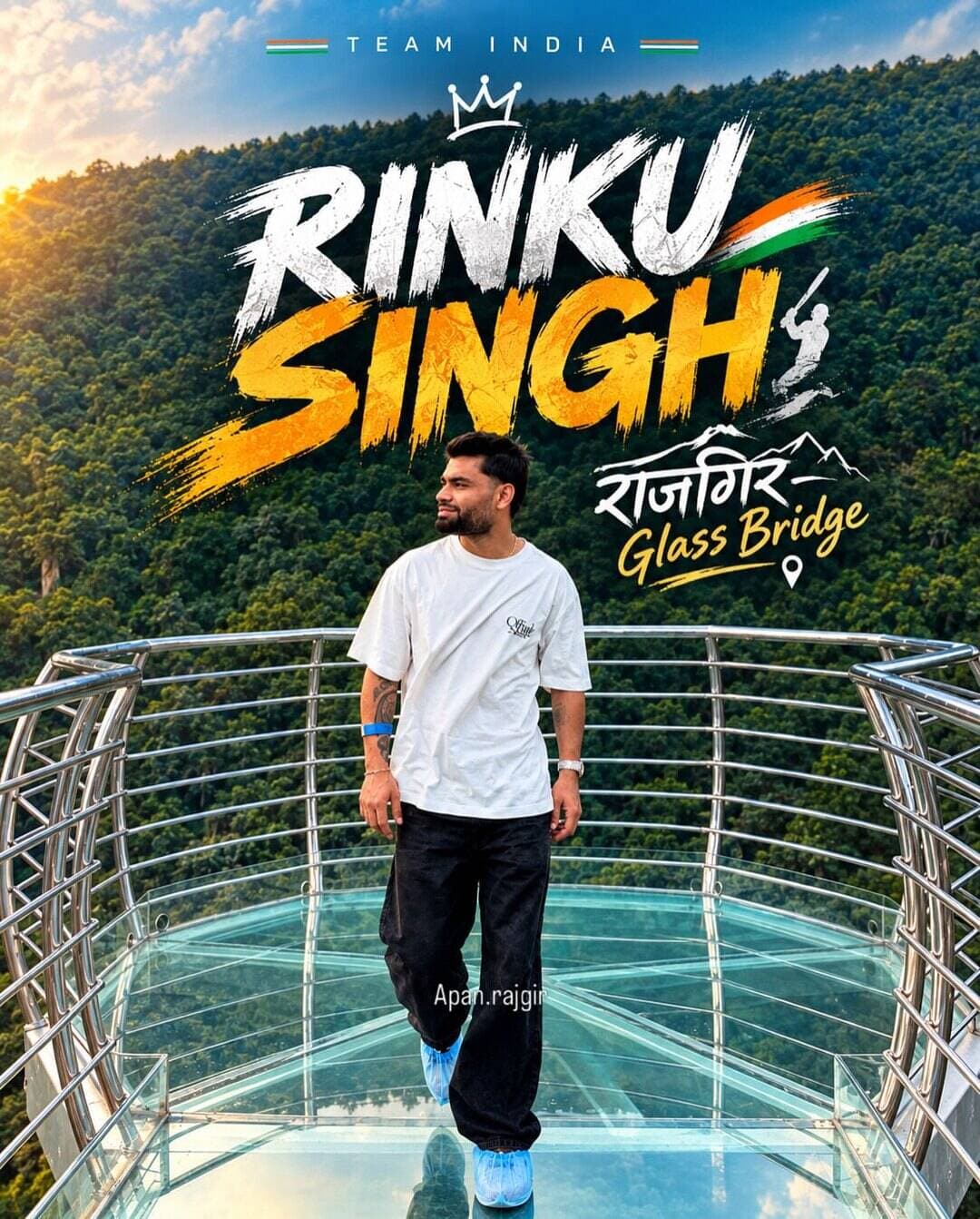 भारतीय क्रिकेटर रिंकू सिंह ने अपने साथियों के साथ राजगीर के जू सफारी और नेचर सफारी में बने ग्लास ब्रिज का जमकर लुत्फ उठाया ! राजगीर की खूबसूरत वादियों और प्राकृतिक छटा ने क्रिकेटरों का मन मोह लिया। रिंकू सिंह ने वन्यजीवों को खुले में देखने के अनुभव को बेहद रोमांचक बताया और युवाओं से पर्यावरण संरक्षण ...
Follow for more updates @apan.rajgir