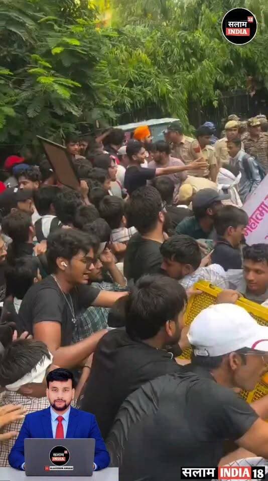 जंतर मंतर पर प्रोटेस्ट के दौरान लाखों युवाओं की उमड़ी भीड़ सभी को पुलिस ने किया डिटेन फिर भी नहीं मान रहे युवा!