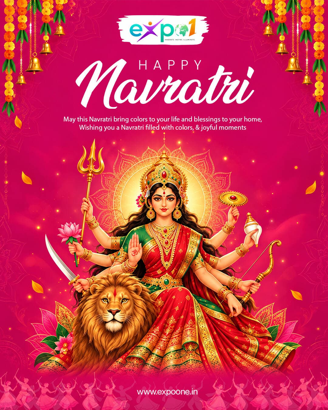 May Goddess Durga bless your home with happiness, prosperity, and endless peace. Happy Navratri to all...
