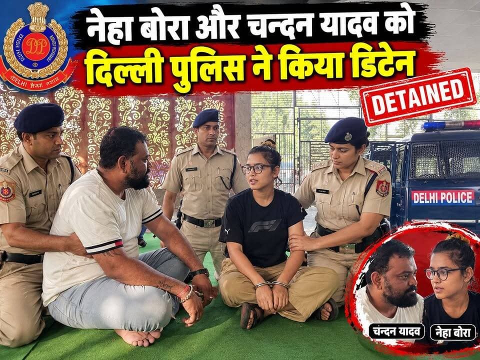नेहा बोरा और चन्दन यादव को दिल्ली पुलिस ने डिटेन किया.... मुखिया अभिषेक रंजन पुलिस को चकमा देकर फरार।
लानत है दिल्ली पुलिस को
अपने आकाओं को खुश करने के लिए आज क्या कुछ नहीं किया...