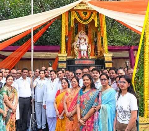 रेवाड़ी: नवरात्रि के पहले दिन महाराजा अग्रसेन चौक पर भव्य जयंती समारोह