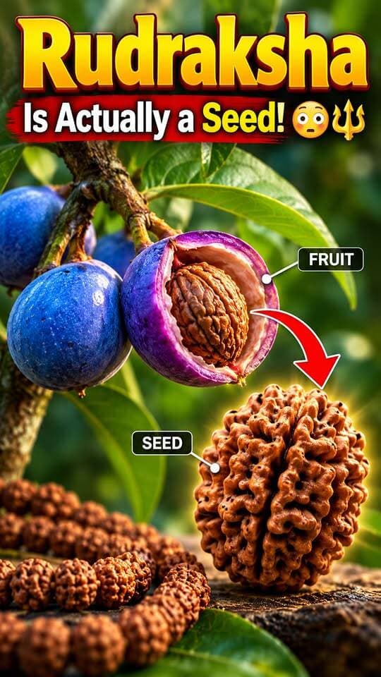 Rudraksha Is Actually a Seed! 😳🔱#Rudraksha #RudrakshaScience #Reels #TrendingReels #ViralReels