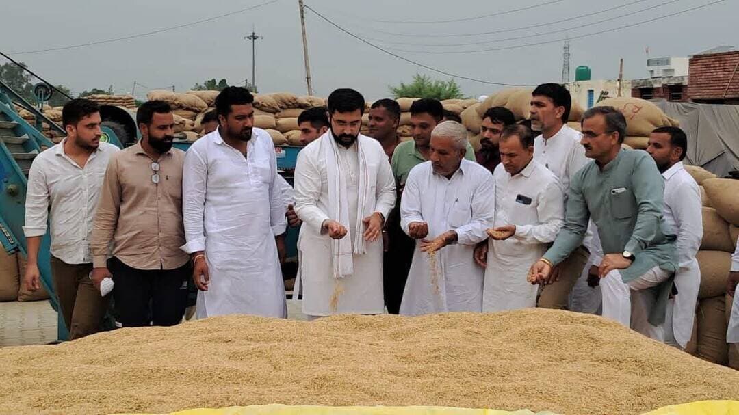 न मिल, न बारदाना, न भुगतान — नरवाना के किसान के हिस्से सिर्फ इंतजार : आदित्य सिंह सुरजेवाला
बोले- नरवाना में कैबिनेट मंत्री का इलाका होने के बावजूद किसान की जेब खाली, भुगतान का खाता तक नहीं खुला!
कहा: हरियाणा में बारिश से खेतों व मंडी में बर्बादी और फसल खरीद पर नायब सैनी सरकार की लूट से खून के आंसू रो रहा है किसान!
नरवाना की अनाज मंडी का दौरा कर किसान-मजदूर-आढ़ती से मुलाकात कर फसल खरीद व्यवस्था का लिया जायजा।
नरवाना: 11अक्टूबर, (राष्ट्रीय कदम) ब्यूरो:
हरियाणा कांग्रेस विधायक आदित्य सिंह सुरजेवाला ने प्रदेश में धान खरीद की बदहाली, धीमी उठान और हाल ही में हुई बेमौसम बारिश के कारण मंडी व खेतों में भीगे धान को लेकर नायब सैनी सरकार पर तीखा हमला बोला है। विधायक आदित्य सुरजेवाला ने आज रविवार को नरवाना अनाज मंडी में किसान-मजदूर-आढ़ती साथियों से मुलाकात कर फसल खरीद व्यवस्था का जायजा लिया। सुरजेवाला ने सैनी सरकार को इवेंट सरकार और मुख्यमंत्री को शगुफा सीएम करार देते हुए कहा कि भाजपा का धोखे का चक्रव्यूह अब किसानों को नमी के बहाने लूटने और मंडियों को बर्बाद करने पर उतारू है। प्रदेश में हुई तेज बारिश ने सैनी सरकार के दावों की पोल खोल दी है। मंडियों में खुले में पड़ी लाखों टन धान की फसल पानी में डूब गई है। करनाल व अन्य मंडियों में करीब 80% धान अभी तक बिका नहीं है और तिरपाल न होने के कारण यह पूरी तरह भीग चुका है। किसान अपनी सालभर की मेहनत को बर्बाद होते देख खून के आंसू रो रहा है, जबकि प्रशासन मूकदर्शक बना हुआ है।
विधायक आदित्य सुरजेवाला ने कहा कि
नरवाना मंडी बारिश के मौसम में फसल खरीद व्यवस्था का बुरा हाल है। किसान का 10 में से 9 बोरी धान बिना बिके पड़ा है और बारिश का मौसम हो रहा है। मंडी में एक ही दिन में 691 गेट पास कटे, 38 हजार क्विंटल धान आया परन्तु HAFED ने सिर्फ 3,268 क्विंटल खरीदा। जो औसत में हर 100 क्विंटल में से 9 क्विंटल भी नहीं है। मार्केट कमेटी के सचिव खुद मान रहे हैं कि मिल ही अलॉट नहीं हुए, इसलिए उठान नहीं। सरकार ने खरीद का ढोल तो पीटा, पर धान ले कौन जाएगा, ये तय ही नहीं किया। सुरजेवाला ने कहा कि आढ़तियों ने मजबूर होकर मंडी के मुख्य गेट पर ताला लगा दिया। किसान मार्केट कमेटी दफ्तर के सामने धरने पर बैठा है। किसान ने गेहूँ कटते ही जून-जुलाई में "मेरी फसल मेरा ब्यौरा" पर पंजीकरण करवा दिया था, जिसका आज अक्टूबर में भी सत्यापन नहीं हुआ है।
उन्होंने कहा कि अभी तो कुल फसल का सिर्फ 5% मंडी में आया है,अभी से मंडी जाम है, आगे क्या होगा? आदित्य सुरजेवाला ने कहा कि पूरे जींद जिले का यही हाल है। जींद मंडी को एक भी मिल अलॉट नहीं, सफीदों में किसानों ने मार्केट कमेटी के गेट पर ताला जड़ा हुआ है।
आदित्य सुरजेवाला ने कहा कि प्रदेश की मंडियों में अब तक ₹1,164 करोड़ का धान खरीदा गया है, पर किसानों के खाते में सिर्फ ₹199 करोड़ का भुगतान हुआ है। यानि 100 रुपये की फसल पर सिर्फ 17 रुपये का भुगतान। हालात ये है कि 23 में से सिर्फ 5 जिलों में भुगतान शुरू हुआ उसमें भी जींद शामिल ही नहीं है। नरवाना में कैबिनेट मंत्री का इलाका होने के बावजूद किसान की जेब खाली है, भुगतान का खाता तक नहीं खुला है। प्रदेश में 11 लाख टन धान मंडियों में अटका है जिसका उठान सिर्फ 27% है। परन्तु मुख्यमंत्री प्रदेश के किसानों को इन हालातो में छोड़कर सिंगापुर में छुट्टी मना रहे थे।
सुरजेवाला ने आरोप लगाया कि भाजपा सरकार जानबूझकर "नमी की नौटंकी" कर रही है ताकि किसानों को कम दामों पर फसल बेचने के लिए मजबूर किया जा सके। प्रदेश में त्यौहार सिर पर हैं और किसान की जेब खाली है। एक ही धान के ढेर की नमी मापने पर तीन-तीन अलग आंकड़े दिए जा रहे हैं। पीआर धान की एमएसपी पर किसानों को ₹300 से ₹400 प्रति क्विंटल की चपत लगाई जा रही है और उन्हें कच्ची पर्ची थमाई जा रही है।
सुरजेवाला ने कहा कि प्रदेश सरकार किसान को प्रताड़ित करने के लिए आए दिन नए फरमान जारी कर रही है। अब हरियाणा में अपने खून पसीने से ज्यादा पैदावार करना भी गुनाह बन गया है। पिछले साल पोर्टल पर 35 क्विंटल प्रति एकड़ तक खरीद की गई परंतु इस बार कुरुक्षेत्र को 29, कैथल को 27 और जींद को सिर्फ 24.43 क्विंटल प्रति एकड़ धान खरीद की लिमिट तय की गई है, जो धान बेल्ट के बड़े जिलों में सबसे कम है। यानी नरवाना के किसान की हर एकड़ पर साढ़े 10 क्विंटल धान MSP से बाहर करने का आदेश है। जिससे क्षेत्र के हर किसान को एक एकड़ पर लगभग ₹25,800 की सीधी चोट है।
सुरजेवाला ने कहा कि प्रदेश में पिछले साल 62 लाख टन से ज्यादा सरकारी खरीद की गई, पर इस बार मोदी सरकार का आदेश 58 लाख टन का है। यह आदेश भी केवल कागजों तक सीमित है।असल तैयारी 50 लाख टन पर रोकने की है। सैनी सरकार ने घुटने टेक प्रदेश के किसान मजदूर के हितों को केंद्र सरकार के दरवाजे पर गिरवी रख दिया है।
विधायक आदित्य सुरजेवाला ने कहा कि नायब सैनी सरकार ने काले फरमान जारी कर खेत पर कर्फ्यू, जमीन पर रेड एंट्री घोषित कर दी है। अब किसान के खेत में पराली जली तो 30 महीने, यानी ढाई साल तक किसान का पोर्टल बंद — सरकारी खरीद बंद, MSP बंद। ये पराली का इलाज नहीं, किसान की जमीन हथियाने की साजिश है। शाम 6 से सुबह 10 बजे तक कंबाइन बंद यानि 24 में से 16 घंटे रोक। नियम तोड़ा तो खसरा गिरदावरी-जमाबंदी में रेड एंट्री और ₹30,000 जुर्माना।
सुरजेवाला ने कहा कि बाजरा, मूंग और गेहूँ पर भी भाजपा सरकार की मार लगातार जारी है। बाजरे का एमएसपी ₹2,900, पर सरकारी खरीद की जगह किसान को भावांतर का झुनझुना थमा दिया है, किसान ₹2,000–2,250 में बेचने को मजबूर है। किसान अपनी मूंग की फसल को एमएसपी से ₹1500 कम बेचने पर मजबूर है। खाद्य महंगाई लगभग 6%, और जो गेहूँ अभी बोया जा रहा है उसका MSP बढ़ा सिर्फ ₹25 यानि 1% से भी कम, जो 17 साल में सबसे कम बढ़ोतरी है।
प्रदेश के किसान-मजदूर-आढ़ती साथियों की ओर से हमारी मांगें -
1. नरवाना और जींद की हर मंडी को आज ही मिल अलॉट हों, बारदाना पूरा हो, उठान 48 घंटे में हो।
2. जून-जुलाई से अटका सत्यापन तुरंत हो, सरकार की गलती की सजा किसान को नहीं मिले।
3. भाजपा सरकार 72 घंटे में भुगतान का वादा निभाए, जींद के किसानों के खाते में आज से पैसा जारी हो।
4. नमी के नाम पर कट और एडवांस कैश की वसूली बंद कर हर मंडी में एक मशीन, एक माप व्यवस्था लागू हो।
5. हर दाना MSP पर खरीद हो,प्रति एकड़ लिमिट की शर्त तुरंत खत्म हो।
6. भावांतर का झुनझुना खत्म बाजरे की सरकारी खरीद ₹2,900 पर हो।
7. कंबाइन पाबंदी, ₹30,000 जुर्माना और 30 महीने की रेड एंट्री का आदेश वापस हो।
8. धान खरीद 62 लाख टन से कम नहीं हो, गेहूँ-चने का MSP महंगाई के हिसाब से तय हो।
9. प्रदेश के किसानों को बिजाई के इस समय पर खाद की पूरी सप्लाई हो।
विधायक आदित्य सुरजेवाला ने कहा कि यह दुर्भाग्यपूर्ण है कि मंत्री जी के हलके में आढ़ती ताले लगा रहा है, किसान धरने पर बैठा है। क्योंकि सरकार ने मिल, बारदाना, पैसा कुछ नहीं दिया, सिर्फ फरमान दिए। प्रदेश भाजपा सरकार यह समझ ले कि ये वही किसान है जिसने तीन काले कानून वापस करवाए, इन चोर दरवाजे वाले हमलों को भी कामयाब नहीं होने देगा। नरवाना का किसान अकेला नहीं है। कांग्रेस खेत,मंडी से विधानसभा तक साथ खड़ी है। भाजपा सरकार और हरियाणा के मुख्यमंत्री को अपनी किसान विरोधी मानसिकता छोड़कर फसल खरीद व्यवस्था का सुचारू रूप से संचालन करना चाहिए ताकि किसान मजदूर को कोई दिक्कत ना आए।
इस मौके पर उनके साथ वरिष्ठ नेता बृजेंद्र सुरजेवाला, जगरूप सुरजेवाला, मंडी प्रधान जयदेव बंसल, पूर्व प्रधान जियालाल गोयल,ब्लॉक प्रधान सुरेंद्र नैन, ब्लॉक प्रधान देवेंद्र सिंह मंटा, कैलाश सिंगला, सज्जन ढाकल, संदीप लोट,बिन्दर फरैण, जयपाल बंसल,प्रवीण दनोदा, प्रवीण मित्तल,रोशन मित्तल,सतीश पहलवान,जोगेंद्र ढाकल, मनजीत बब्बर, अमरीक मास्टर, छन्नाराम सैनी सहित बहुत से साथी मौजूद रहे।