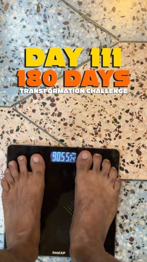 Day 111/180 ✅
Aaj ka body weight: 91.600 KGs
180 Days Transformation Challenge
69 days more to go.
Fat to Fit continues. 🔥