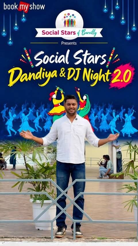बरेली वालों! 💃🔥 इस 19 अक्टूबर को होने वाला है Dandiya और DJ का जबरदस्त धमाका! 🎶😍
📍 Aura Greens, Company Garden, Bareilly
📅 19 October 2026 | शाम 6 बजे से
🎟️ Tickets on BookMyShow
अपने Dandiya Partners को टैग करो और तैयार हो जाओ इस शानदार शाम के लिए! 💃🕺
#Bareilly #DandiyaNight #NavratriVibes #GarbaNight #TrendingReels