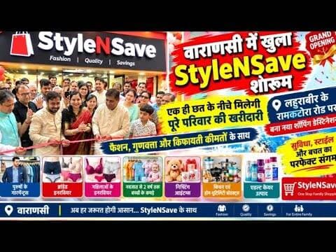 #varanasi काशी में StyleNSave शोरूम।एक ही छत के नीचे मिलेगी पूरे परिवार की खरीदारी। #rohitseth