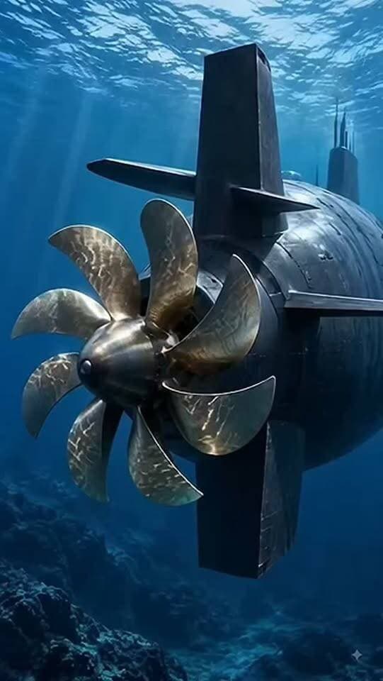 Witness the sheer power of a submarine waking up in the deep ocean. What do you think it feels like to command a vessel this massive? #submarine #ocean #engineering