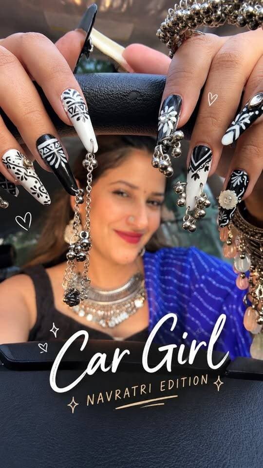Every car girl deserves this transition 💅✨ #nails #navratrinails #navratrispecial #Dehradun