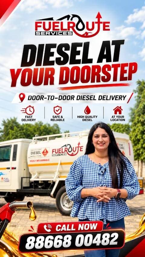 🚛⛽ DIESEL AT YOUR DOORSTEP! 🔥
Say goodbye to fuel-run headaches! FuelRoute Services brings reliable doorstep diesel delivery directly to your industry, DG sets, transport fleets, and commercial premises. 🏭🚚
🚛 Diesel Delivered Directly to your Premises.
⛽ Safe & Reliable Service.
✅ Reliable Quantity & Quality.
📟 Digital Metering & Transparent Dispensing.
⏱️ Save your time, manpower & vehicle running.
📍 Serving Vapi & Across Valsad District
📲 Call Now: 88668 00482
FuelRoute Services — Fuel Where You Need It! ⛽💯
#FuelRouteServices #DieselDelivery #DoorstepDiesel #Vapi #SouthGujarat DieselSupply IndustrialDiesel DGSets FleetRefuelling BulkDieselSupply FuelAtYourDoorstep BusinessOnTheMove