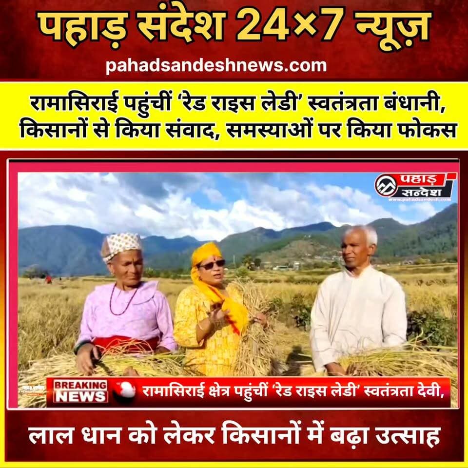 रामासिराई पहुंचीं ‘रेड राइस लेडी’ स्वतंत्रता बंधानी, किसानों से किया संवाद, समस्याओं पर किया फोकस ...