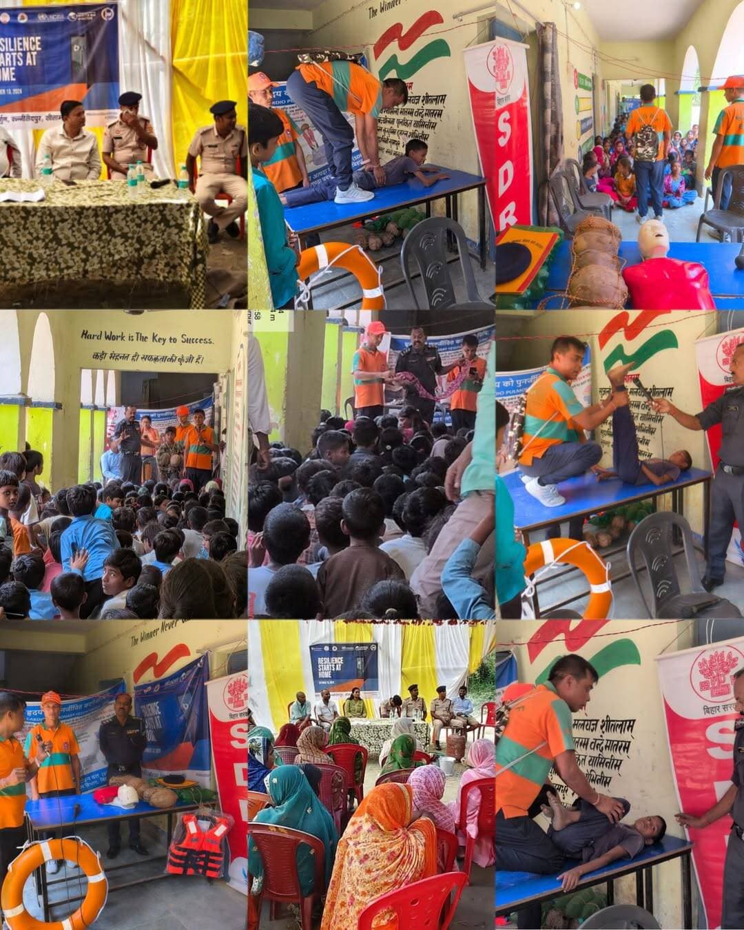 अंतरराष्ट्रीय आपदा जोखिम न्यूनीकरण दिवस पर सीतामढ़ी में जागरूकता कार्यक्रम एवं मॉक ड्रिल आयोजित
सीतामढ़ी, 13 अक्टूबर 2026। अंतरराष्ट्रीय आपदा जोखिम न्यूनीकरण दिवस के अवसर पर जिला प्रशासन सीतामढ़ी, जिला आपदा प्रबंधन प्राधिकरण (DDMA), रिलायंस फाउंडेशन एवं अदिथि संस्था के संयुक्त तत्वावधान में सामुदायिक जागरूकता कार्यक्रम एवं मॉक ड्रिल का आयोजन किया गया। यह कार्यक्रम रिलायंस फाउंडेशन के आपदा जोखिम न्यूनीकरण कार्यक्रम के अंतर्गत बिहार राज्य आपदा प्रबंधन प्राधिकरण (BSDMA) के दिशा-निर्देशों के अनुरूप आपदा पूर्व तैयारी और सामुदायिक क्षमता निर्माण के उद्देश्य से आयोजित किया गया।
संयुक्त राष्ट्र आपदा जोखिम न्यूनीकरण कार्यालय (UNDRR) की इस वर्ष की थीम “Resilience Starts at Home” (लचीलापन घर से शुरू होता है) को केंद्र में रखते हुए रुन्नीसैदपुर प्रखंड के देबना बुजुर्ग गांव में सामुदायिक जागरूकता कार्यक्रम तथा बेलसंड प्रखंड के जफरापुर विद्यालय में जागरूकता एवं मॉक ड्रिल आयोजित की गई। मॉक ड्रिल में राज्य आपदा प्रतिक्रिया बल (SDRF) एवं अग्निशमन विभाग का सराहनीय सहयोग रहा। अभ्यास के दौरान लोगों को आपातकालीन परिस्थितियों में सुरक्षित निकासी, त्वरित प्रतिक्रिया और बचाव के उपायों की जानकारी दी गई।
DDMA, सीतामढ़ी की ओर से इस अवसर पर संदेश दिया गया की “आपदा से होने वाले नुकसान को कम करने के लिए समय रहते तैयारी, जागरूकता और सामुदायिक सहभागिता अत्यंत आवश्यक है। आपदा प्रबंधन केवल राहत एवं बचाव तक सीमित नहीं है, बल्कि जोखिमों की पहचान, नियमित मॉक ड्रिल और प्रत्येक परिवार को तैयार करना भी इसका महत्वपूर्ण हिस्सा है। हमारा लक्ष्य सभी संबंधित विभागों एवं समुदायों के समन्वय से एक सुरक्षित और आपदा-सहनीय सीतामढ़ी का निर्माण करना है।”
इस संयुक्त पहल के माध्यम से यह संदेश दिया गया कि आपदा से बचाव की शुरुआत घर से होती है और सामुदायिक सहभागिता से ही सुरक्षित एवं आपदा-सहनीय समाज का निर्माण संभव है।