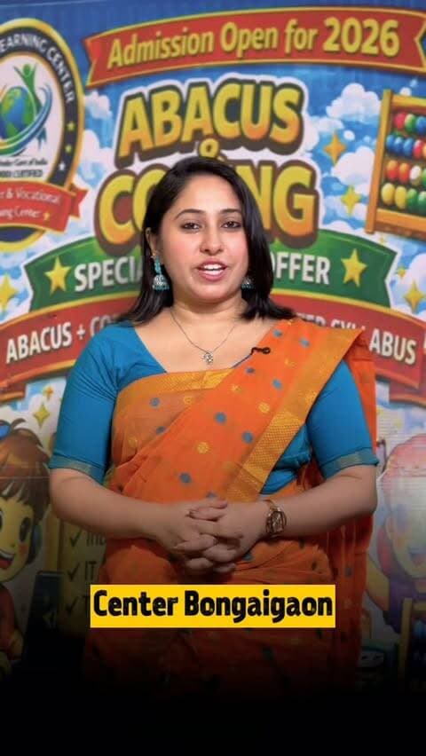 🌟 Give your child the skills to shine in the future with Global Learning Centre, Bongaigaon! 🎓
From Abacus and Coding to Drawing and Computer Education, we make learning fun, creative, and meaningful. 💻🎨
🚀 Explore our programmes: ✅ Abacus (Level 0 to Level 8) ✅ Coding, AI & App Development ✅ School Computer Syllabus ✅ Drawing Classes
🎉 Combo Course at just ₹1,199! Includes Abacus, Coding, Drawing & School Computer Syllabus.
🕒 Class Timings: 📅 Saturday: 3 PM – 6 PM 📅 Sunday: 10 AM – 3 PM
📍 1st Floor, Matri Plaza, BOC Gate, Bongaigaon
📚 Enrol today and help your child learn, create, and grow!
#GlobalLearningCentre #Bongaigaon #KidsLearning #Abacus #CodingForKids AIForKids CreativeLearning