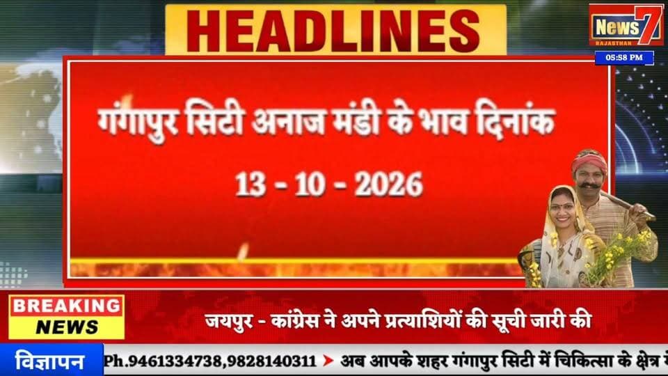 गंगापुर सिटी अनाज मंडी के भाव #gangapurcity #mandiseeds #news7rajasthan #todaynews #mandibhaav