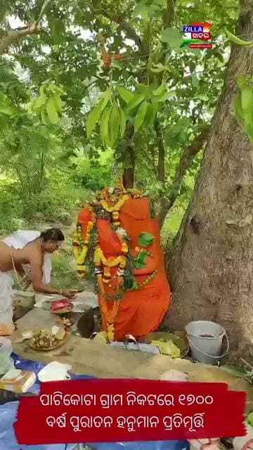 ପାଟିକୋଟା ଗ୍ରାମ ନିକଟରେ ୧୭୦୦ ବର୍ଷ ପୁରାତନ ହନୁମାନ ପ୍ରତିମୂର୍ତ୍ତି
