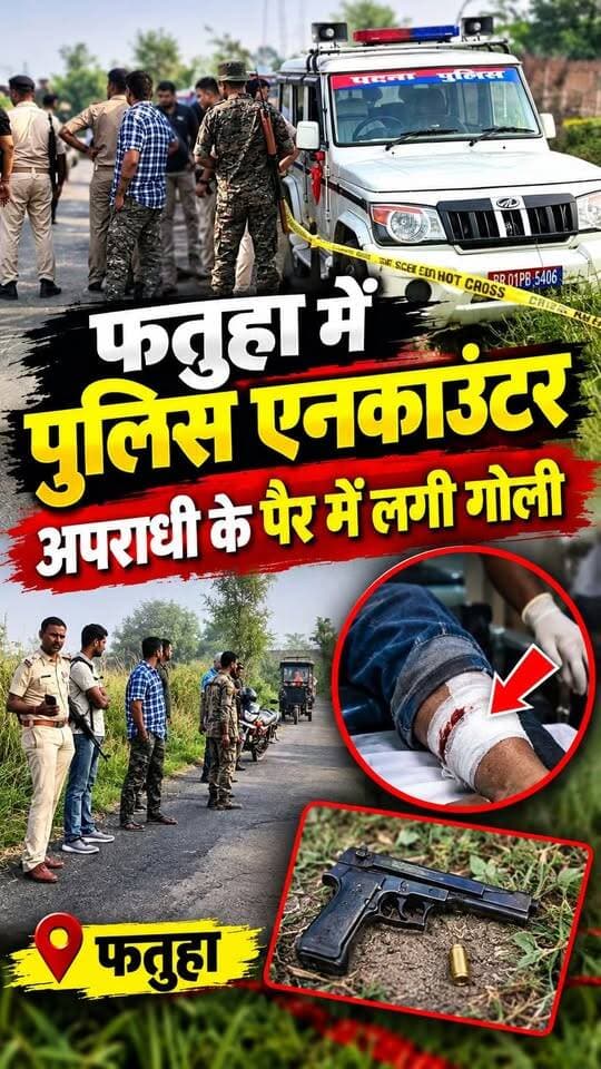 फतुहा में पुलिस-अपराधी के बीच मुठभेड़ || अपराधी के पैर में लगी गोली
#FatuhaNews
#Fatuha
#PatnaNews
#BiharNews
#PoliceEncounter
#FatuhaPolice
#CrimeNews
#BreakingNews
