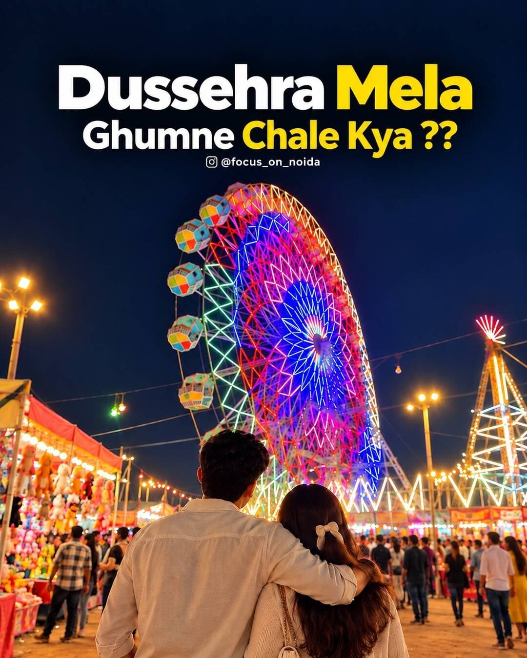 Me & Tum ❤️ | Dussehra Mela Vibes 🎡
Me & Tum, Dussehra Mela aur beautiful memories ❤️🎡
Mela ki lights, colourful rides aur street food ke saath apno ke saath bitaya hua time aur bhi special ho jata hai. ❤️
Tag your special one!
📍 Noida Sector 21A
Keywords: Me And Tum, Dussehra Mela 2026, Dussehra Mela Noida, Noida Mela, Couple Goals, Mela Vibes, Fair Vibes, Romantic Moments, Street Food, Night Mela, Festival Vibes, Noida Events, Delhi NCR