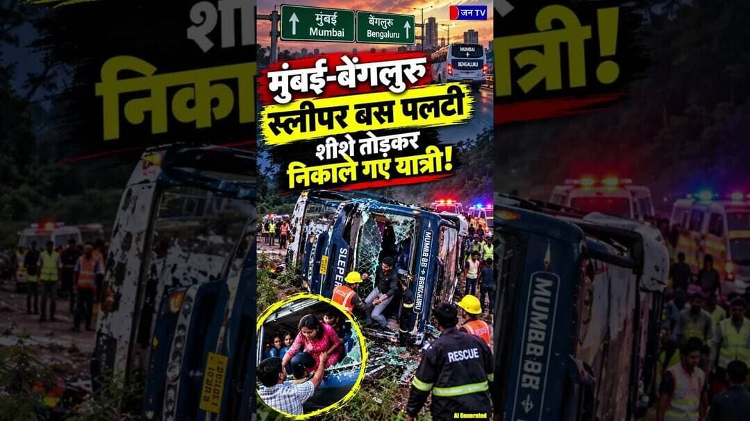 Mumbai से Bengaluru जा रही Bus का Accident -चब्बी क्रॉस पर दर्दनाक हादसा, 15 लोग घायल #Bus #Accident