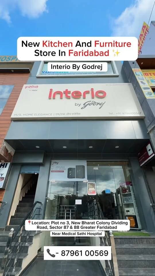Interio by Godrej, Greater Faridabad
Location: Plot No 3, New Bharat Colony Dividing Road, Sector 87 & 88, Greater Faridabad
(near Medical Sathi Hospital)