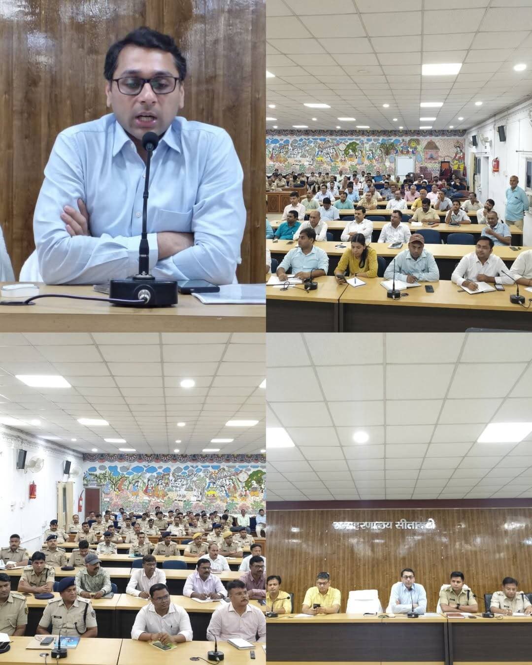 दुर्गा पूजा के अवसर पर विधि-व्यवस्था संधारण एवं आवश्यक तैयारी की डीएम व एसपी ने की प्रतिनियुक्त दण्डाधिकारियों एवं पुलिस अधिकारियों की ब्रीफिंग।
-------------------------------
आसूचना तंत्र को सुदृढ़ एवं सक्रिय रखें; संवेदनशील स्थानों पर विशेष सतर्कतामूलक कार्रवाई करें: डीएम व एसपी ने अधिकारियों को दिया निदेश
==========================
पूजा समितियों से निरंतर समन्वय बनाएँ रखें; सभी स्टेकहोल्डर्स के साथ सार्थक संवाद कायम रखेंः डीएम ने क्षेत्रीय पदाधिकारियों को दिया निदेश
==================
🔹सोशल मीडिया के विभिन्न प्लेटफार्म पर रखें पैनी नजर, अफवाह फैलाने की कोशिश करने वाले तत्वों के विरुद्ध करें कड़ी कार्रवाई।
🔹विधि-व्यवस्था संधारण से कोई समझौता नहीं किया जा सकता है; पदाधिकारीगण सावधानी बरतें; क्यूआरटी एवं क्यूएमआरटी सक्रिय रखें;
🔹उत्कृष्ट भीड़-प्रबंधन, सुगम यातायात एवं सुदृढ़ विधि-व्यवस्था संधारण प्रशासन की सर्वाेच्च प्राथमिकता; सभी पदाधिकारी इसके लिए सजग, तत्पर एवं प्रतिबद्ध रहेंः डीएम व एसपी
जिलाधिकारी, सीतामढ़ी श्री तनय सुल्तानिया एवं पुलिस अधीक्षक श्री अमित रंजन ने कहा है कि दुर्गा पूजा, 2026 के अवसर पर उत्कृष्ट भीड़-प्रबंधन, सुगम यातायात तथा सुदृढ़ विधि-व्यवस्था संधारण प्रशासन की सर्वाेच्च प्राथमिकता है। सभी पदाधिकारी इसके लिए सजग, तत्पर एवं प्रतिबद्ध रहें। अधिकारीद्वय आज समाहरणालय में इस विषय पर आयोजित एक बैठक में प्रतिनियुक्त पदाधिकारियों को संबोधित कर रहे थे। जिलाधिकारी एवं पुलिस अधीक्षक ने कहा कि पदाधिकारीगण आसूचना तंत्र को सुदृढ़ एवं सक्रिय रखें तथा संवेदनशील स्थानों पर विशेष सतर्कतामूलक कार्रवाई करें। सभी एसडीओ एवं एसडीपीओ स्वयं भ्रमणशील रहें एवं क्षेत्र का जायजा लें। क्षेत्रीय पदाधिकारीगण सभी हितधारकों (स्टेकहोल्डर्स) से सार्थक संवाद कायम रखें। पूजा समितियों से निरंतर समन्वय बनाएँ रखें। शांति समिति की ससमय बैठक कर लें। सभी अनुमंडल पदाधिकारी एवं अनुमंडल पुलिस पदाधिकारी अपने-अपने क्षेत्रों में तैयारियों का पर्यवेक्षण करें। सोशल मीडिया मॉनिटरिंग सेल को सतत क्रियाशील रखें। अफवाहों का त्वरित खंडन करें। पूर्व की घटनाओं में शामिल लोगों के विरूद्ध निरोधात्मक कार्रवाई करें। भीड़ की गतिविधियों पर सीसीटीवी से निगरानी करें।किसी भी आपात स्थिति से निपटने के लिए क्विक रिस्पांस टीम (क्यूआरटी) एवं क्विक मेडिकल रिस्पांस टीम (क्यूएमआरटी) तैनात रखें।
मद्य-निषेध अधिनियम का उल्लंघन करने वालों के विरुद्ध सख्त कार्रवाई करें।
जिलाधिकारी एवं पुलिस अधीक्षक ने पदाधिकारियों को निर्देश देते हुए कहा कि पर्व-त्योहार के अवसर पर सुदृढ़ प्रशासनिक तैयारी सुनिश्चित रहनी चाहिए। विधि-व्यवस्था से किसी भी तरह का समझौता नहीं किया जा सकता है।
निदेश दिया गया कि सभी पदाधिकारी संवेदनशील एवं अतिसंवेदनशील स्थानों पर विशेष सतर्कता बरतेंगे तथा असामाजिक तत्वों के विरूद्ध निरोधात्मक एवं दण्डात्मक कार्रवाई करेंगे। कॉम्युनिकेशन प्लान सुनिश्चित कर विधि-व्यवस्था का संधारण करेंगे।
जिलाधिकारी ने कहा कि पूजा स्थलों पर महिलाओं एवं पुरूषों के लिए अलग-अलग पंक्ति रहना चाहिए ताकि श्रद्धालुओं को भी कोई समस्या न हो तथा भीड़ प्रबंधन एवं विधि-व्यवस्था संधारण भी सुगमता से किया जा सके। सभी संबंधित पदाधिकारी पूजा समितियों से समन्वय कर इसे सुनिश्चित करेंगे।
जिलाधिकारी ने अधिकारियों को निदेश देते हुए कहा किः-
आपदा प्रबंधन विभाग के गाईडलाईन के अनुसार पूजा पंडालों का निर्माण एवं संचालन सुनिश्चित किया जाना अनिवार्य है।
आयोजकों के द्वारा पंडालों के पास सीसीटीवी/वीडियोग्राफी की व्यवस्था रहेगी।
आयोजकों द्वारा अग्निशमन की ठोस व्यवस्था किया जाना अनिवार्य है।
सभी पूजा पंडालों में प्रावधान के अनुसार विद्युत कनेक्शन की व्यवस्था सुनिश्चित रहनी चाहिए
भीड़ प्रबंधन हेतु लाउडस्पीकर की समुचित व्यवस्था रहनी चाहिए
आपत्तिजनक स्लोगन, कार्टून इत्यादि पर रोक है।
डीजे पूर्ण रूप से प्रतिबंधित है। 10:00 बजे रात्रि के बाद एवं 6:00 बजे सुबह तक लाउडस्पीकर नहीं बजेगा।
जिलाधिकारी ने कहा कि दुर्गा पूजा में विभिन्न मंदिरों तथा सावर्जनिक दुर्गा पूजन स्थलों पर श्रद्धालुओं की काफी भीड़ होने की संभावना रहती है। अनेक स्थानों पर रावण-वध कार्यक्रम होता है। अतः सतर्कता के साथ तैयारी सुनिश्चित करनी होगी। सभी अनुमंडल पदाधिकारी एवं अनुमंडल पुलिस पदाधिकारी यह सुनिश्चित करेंगे कि प्रतिनियुक्त दंडाधिकारी तथा पुलिस पदाधिकारी भीड़ प्रबंधन के मानकों का दृढ़ता के साथ परन्तु विनम्रतापूर्वक अनुपालन कराएंगे। गश्ती दल द्वारा रेगुलर पेट्रोलिंग की जाए। नियंत्रण कक्ष से भीड़ पर निगरानी रखी जाए। सीसीटीवी कैमरा एवं वीडियोग्राफी के माध्यम से अनुश्रवण किया जाए।यथेष्ट प्रशासनिक सतर्कता, यथोचित निगरानी तथा सुरक्षामूलक कार्रवाई करें।
विदित हो कि दुर्गा पूजा के आयोजन के क्रम में जनहित एवं आम जनता की व्यापक सुरक्षा के दृष्टिकोण से आवश्यक दिशा-निर्देश दुर्गापूजा के आयोजकों/व्यवस्थापकों को दिये गये हैं जो निम्नलिखित हैः-
1. पूजा पंडाल में विधिवत विद्युत सम्बद्धता अवश्य लें एवं पंडाल का निर्माण विद्युत तारों से सुरक्षित दूरी पर ही करें जिसे विद्युत अधिनियमों का उल्लंघन नहीं हो।
2. पंडालों की मजबूती का विधिवत जाँच करायी जाए।
3. पूजा पंडाल के निर्माण में अग्नि सुरक्षा नियमों एवं मानकों का अनुपालन किया जाए।
4. पंडाल निर्माण के संबंध में सड़क, जलापूर्ति निकासी, टेलीफोन, बिजली के केबुल तथा सरकारी एवं लोक सम्पत्ति को क्षति न पहुंचे, यह सुनिश्चित किया जाय।
5. पंडाल निर्माण के क्रम में इस बात का ध्यान रखा जाय कि यातायात व्यवस्था प्रतिकूल ढंग से प्रभावित नहीं हो। वाहनों का परिचालन सजावटों के कारण प्रभावित न हो।
6. ध्वनि प्रदूषण यथा लाउडस्पीकर के संबंध में नियमों का अनुपालन किया जाय।
जिलाधिकारी ने कहा कि जनहित में ऐसा किया जाना आवश्यक है तथा इसकी अनुपालन न होने की स्थिति में सभी क्षतियों एवं परिणामों की जिम्मेवारी आयोजकों/व्यवस्थापकों/समितियों की होगी।
किसी भी प्रकार के अफवाह से बचने तथा सोशल मीडिया पर भी अफवाहों से बचने हेतु व्यापक प्रचार-प्रसार के साथ ही माईकिंग भी कराया जाय। अफवाह फैलाने वाले असामाजिक तत्वों के विरूद्ध सुसंगत धाराओं के अंतर्गत नियमानुसार कार्रवाई भी सुनिश्चित करेंगे। आपतिजनक स्लोगन, कार्टून इत्यादि पर रोक है। इसे सभी पदाधिकारी सख्ती से सुनिश्चित करेंगे।
जिलाधिकारी ने अनुमंडल पदाधिकारियों को नावों का निबंधन, नावों की संख्या, प्रशिक्षित गोताखोरों की संख्या, कार्यरत नाविकों की संख्या आदि बिन्दुओं की सूक्ष्म समीक्षा संबंधित पदाधिकारियों के साथ कर लेने का निदेश दिया। सुरक्षा के दृष्टिकोण से एवं दुर्घटना से बचाव हेतु त्योहारों के अवसर पर निजी नावों के परिचालन-परिवहन सुरक्षा हेतु बिहार आदर्श नौका अधिनियम, 1985 के तहत नियंत्रणात्मक विधियों को लागू करने का निदेश दिया गया। विसर्जन के दिन नदी में बिना अनुमति के नाव परिचालन पर रोक रहेगी।
दुर्गापूजा के अवसर पर निर्बाध बिजली आपूर्ति सुनिश्चित की जाएगी। विद्युत कार्यपालक अभियंता क्षेत्रों में निर्बाध बिजली आपूर्ति सुनिश्चित करेंगे।
पुलिस उपाधीक्षक, यातायात उत्कृष्ट यातायात प्रबंधन सुनिश्चित करेंगे।
दुर्गापूजा के अवसर पर आकस्मिक स्थिति से निपटने हेतु डॉक्टर, पारा मेडिकल स्टाफ एवं आवश्यक जीवन रक्षक दवाओं के साथ एम्बुलेंस सिविल सर्जन प्रतिनियुक्त करेंगे।
जिला अग्निशमन पदाधिकारी को निर्देशित किया गया कि दुर्गापूजा के अवसर पर आकस्मिक स्थिति से निपटने हेतु फायर दस्ता प्रतिनियुक्त करना सुनिश्चित करेंगे।
जिलाधिकारी ने कहा कि सभी पदाधिकारियों को सजग, सतर्क एवं सक्रिय रहने की आवश्यकता है।
नियंत्रण कक्ष:–06226–250316,250317,250318
विधि व्यवस्था संधारण के मद्देनजर थाना बार पर्याप्त संख्या में दंडाधिकारी एवं पुलिस पदाधिकारियों के साथ सशस्त्र बलों की प्रतिनियुक्ति की गई है।
ब्रीफिंग में जिला स्तरीय सभी वरीय पदाधिकारी सभी वरीय पुलिस पदाधिकारी,सभी प्रतिनियुक्त दंडाधिकारी एवं पुलिस अधिकारी उपस्थित थे।सभी प्रखंड स्तरीय पदाधिकारी वीडियो कॉन्फ्रेंसिंग के माध्यम से जुड़े हुए थे।
<nis:link nis:type=tag nis:id=cmsamrat nis:value=cmsamrat nis:enabled=true nis:link/>