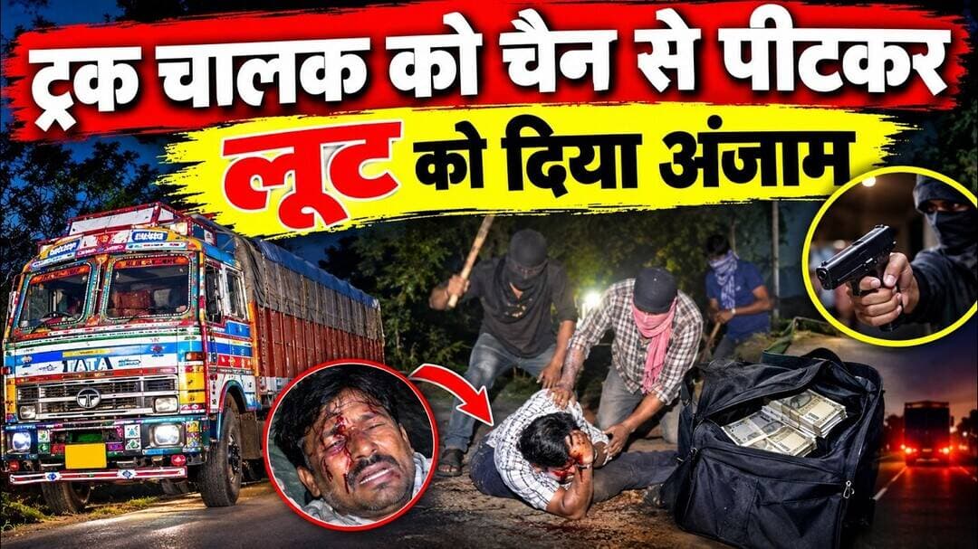 ट्रक ड्राइवर को पीटकर लूट किया पुलिस क्या पकड़ पाएगी #truckdriver #loot