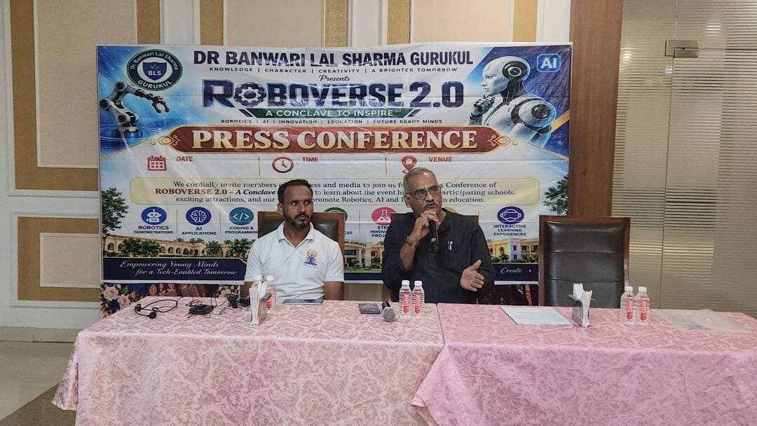 गुरुकुल नैमिषारण्य में AI और रोबोटिक्स से शिक्षा को मिलेगी नई उड़ान! 🤖🚀 प्रेस कॉन्फ्रेंस में मीडिया बंधुओं का जताया आभार।
<nis:link nis:type=tag nis:id=गुरुकुलनैमिषारण्य nis:value=गुरुकुलनैमिषारण्य nis:enabled=true nis:link/> <nis:link nis:type=tag nis:id=सीतापुर nis:value=सीतापुर nis:enabled=true nis:link/> <nis:link nis:type=tag nis:id=aiऔररोबोटिक्स nis:value=AIऔररोबोटिक्स nis:enabled=true nis:link/> <nis:link nis:type=tag nis:id=आधुनिकशिक्षा nis:value=आधुनिकशिक्षा nis:enabled=true nis:link/> <nis:link nis:type=tag nis:id=शिक्षाक्रांति nis:value=शिक्षाक्रांति nis:enabled=true nis:link/> <nis:link nis:type=tag nis:id=medianews nis:value=MediaNews nis:enabled=true nis:link/> <nis:link nis:type=tag nis:id=sitapurnews nis:value=SitapurNews nis:enabled=true nis:link/>