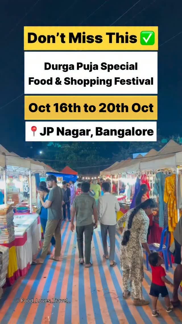 📍OPEN EXHIBITION GROUND
Near Reliance Smart Point, Next to GR Heights Apartments,
Jambu Savari Dime,
Royal County, J.P. Nagar 9th Phase,
Bangalore - 560076
Stall Booking:- 90366 72119
#jpnagar #jpnagarbangalore #jpnagarbengaluru #jpnagar7thphase #jpnagarshopping