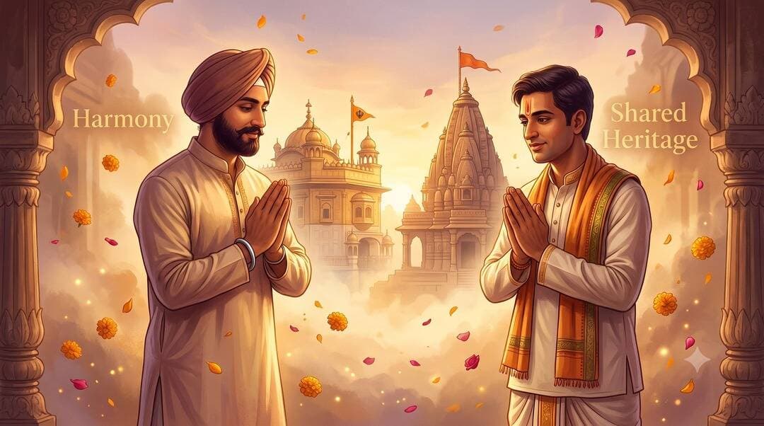 सांस्कृतिक समरसता की मिसाल: सदियों पुरानी परंपरा में जीवंत है हिंदू-सिख साझा विरासत, नानकपंथी और उदासी संप्रदाय बने मजबूत सेतु
विशेष संवाददाता <nis:link nis:type=tag nis:id=लालबहादुर_भाखर nis:value=लालबहादुर_भाखर nis:enabled=true nis:link/> <nis:link nis:type=tag nis:id=lalbahadurbhakhar nis:value=Lalbahadurbhakhar nis:enabled=true nis:link/> <nis:link nis:type=tag nis:id=pilibanganews nis:value=pilibanganews nis:enabled=true nis:link/> #
ऐतिहासिक और सांस्कृतिक रूप से भारत में हिंदू और सिख समुदाय के बीच का संबंध केवल सामाजिक सौहार्द तक सीमित नहीं है, बल्कि यह एक गहरी आध्यात्मिक और पारिवारिक साझेदारी पर आधारित है। दोनों समाजों के बीच सदियों से चला आ रहा 'रोटी-बेटी का नाता' और साझा आध्यात्मिक केंद्र आज भी समाज को एकजुट रखने में अग्रणी भूमिका निभा रहे हैं।
जानकारों और इतिहासकारों के अनुसार, यद्यपि अलग से कोई एक औपचारिक 'एकता पंथ' दर्ज नहीं है, परंतु नानकपंथी, उदासी और निर्मला जैसी परंपराएं इस साझी विरासत का सबसे सशक्त प्रमाण हैं। नानकपंथी परंपरा के अंतर्गत बड़ी संख्या में हिंदू परिवार गुरु नानक देव जी की वाणी और श्री गुरु ग्रंथ साहिब में अटूट आस्था रखते हैं। वहीं गुरु नानक देव जी के ज्येष्ठ पुत्र बाबा श्री चंद जी द्वारा स्थापित उदासी संप्रदाय सनातन संन्यास और गुरमत दोनों का समन्वय प्रस्तुत करता है।
इसके अतिरिक्त, दसवें पातशाह गुरु गोविंद सिंह जी के समय से शुरू हुई निर्मला परंपरा ने गुरमत और वैदिक ज्ञान के प्रसार में ऐतिहासिक योगदान दिया है। पंजाब और उत्तर भारत के परिवारों में अपने ज्येष्ठ पुत्र को पंथ और धर्म की सेवा हेतु समर्पित करने की गौरवमयी परंपरा ने इस रिश्ते को अटूट बना दिया। दोनों ही समुदाय आज भी गुरुद्वारों और सामाजिक आयोजनों में एक साथ मत्था टेककर इस साझा संस्कृति और सौहार्द को आगे बढ़ा रहे हैं।