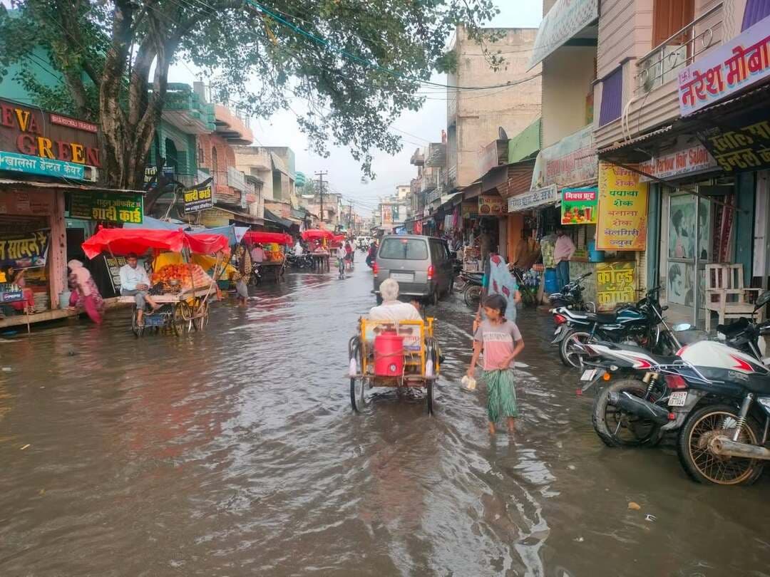 #नगर में जमकर हुई बारिश