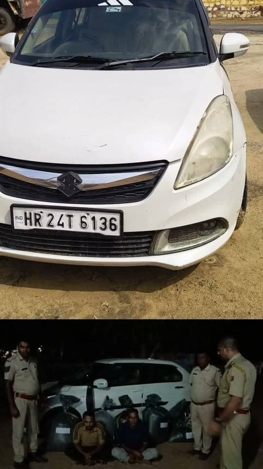 नाकाबंदी के दौरान पुलिस ने पकड़ा बाप व बेटे को सवा 11 लाख की डोडापोस्त के साथ