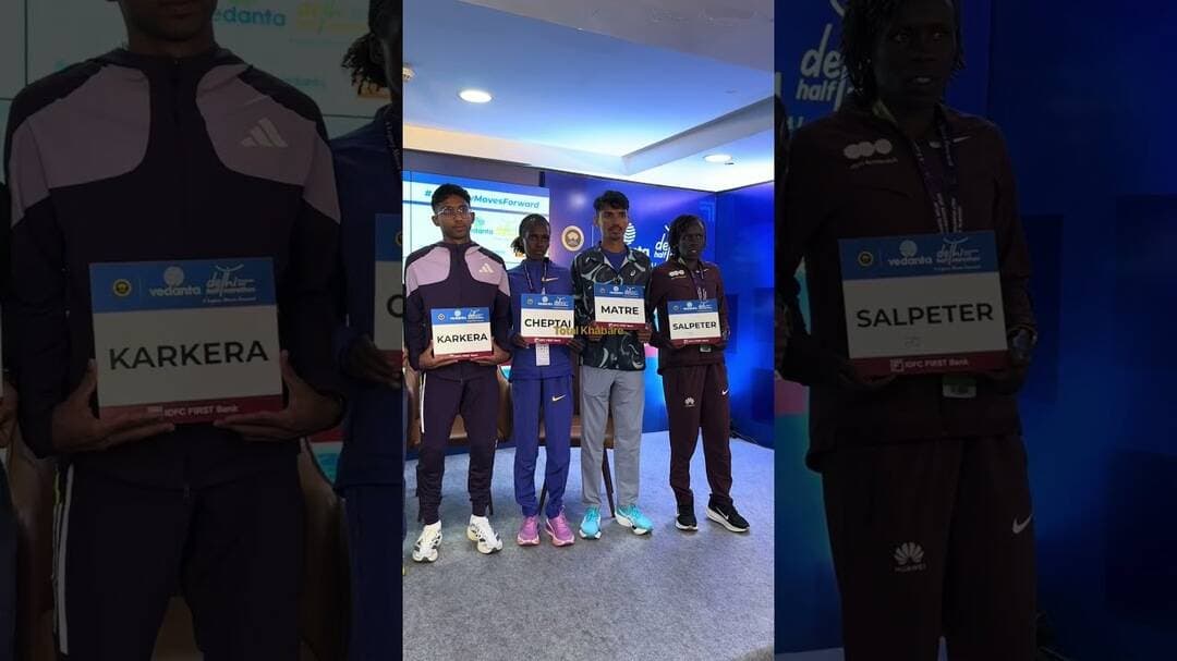 Vedanta Half marathon players #vedanta #halfmarathon #running #jlnstadium #totalkhabare #marathon
