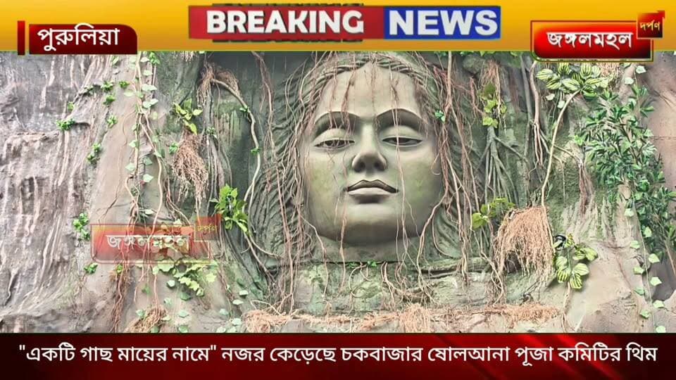 "একটি গাছ মায়ের নামে" নজর কেড়েছে চকবাজার ষোলআনা পূজা কমিটির থিম