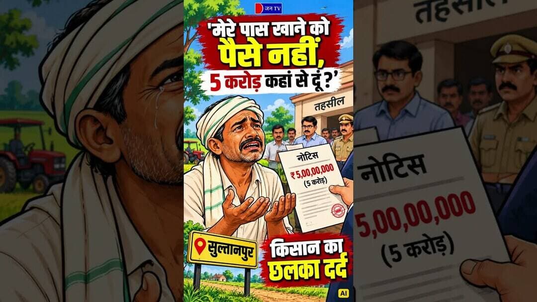 'मेरे पास खाने को पैसे नहीं, 5 करोड़ कहां से दूं?' सुल्तानपुर के किसान का छलका दर्द! #cyberfraud