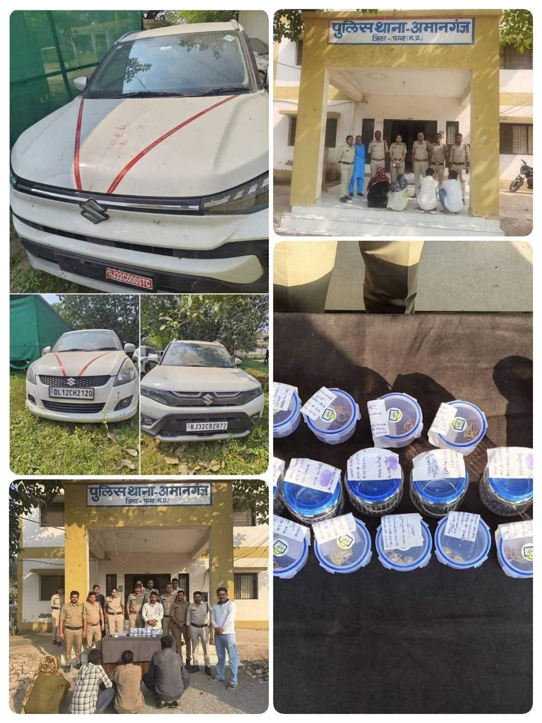 पन्ना पुलिस की बड़ी कार्रवाई: सनातन रथ यात्रा में चोरी और चेन स्नैचिंग करने वाले अंतरराज्यीय गिरोह के 10 आरोपी गिरफ्तार!
11 लाख के सोने-चांदी के आभूषण, नकदी और 3 लग्जरी कारों समेत करीब 42 लाख रुपये का मशरूका जब्त
पन्ना, मध्यप्रदेश | 17 अक्टूबर 2026
बागेश्वर धाम के पीठाधीश्वर पं. धीरेन्द्र कृष्ण शास्त्री की हिंदू सनातन रथ यात्रा के दौरान अमानगंज में हुई चोरी और चेन स्नैचिंग की घटनाओं का पुलिस ने खुलासा किया है। पन्ना पुलिस ने कार्रवाई करते हुए कथित तौर पर वारदातों में शामिल अंतरराज्यीय बावरिया गिरोह के 10 आरोपियों को गिरफ्तार कर जेल भेज दिया है। गिरफ्तार आरोपियों में 5 महिलाएं और 5 पुरुष शामिल हैं।
भीड़ का फायदा उठाकर दिया जा रहा था वारदातों को अंजाम
पुलिस के अनुसार, 12 अक्टूबर 2026 को हिंदू सनातन रथ यात्रा पन्ना से रवाना होकर अमानगंज पहुंची थी। दोपहर करीब 3:15 बजे रथ यात्रा अमानगंज स्टेडियम पहुंची, जहां कार्यक्रम के बाद लगभग 3:30 बजे यात्रा पवई की ओर रवाना हुई।
इस दौरान हजारों की संख्या में श्रद्धालु यात्रा में शामिल थे। इसी भीड़ के बीच कुछ लोगों की जेब से रुपये चोरी होने के साथ सोने की चेन और मंगलसूत्र झपटकर चोरी किए जाने की घटनाएं सामने आईं।
शिकायत मिलने पर अमानगंज थाना पुलिस ने मामला दर्ज कर जांच शुरू की। घटनाओं की गंभीरता को देखते हुए पुलिस अधीक्षक पन्ना श्रीमती निवेदिता नायडू के निर्देशन में विशेष पुलिस टीम गठित की गई।
CCTV फुटेज और साइबर सेल की मदद से आरोपियों तक पहुंची पुलिस
पुलिस टीम ने घटनास्थल और आसपास लगे सीसीटीवी कैमरों के फुटेज खंगाले। साइबर सेल से प्राप्त तकनीकी सहायता, आरोपियों की आवाजाही की जानकारी और मुखबिर तंत्र के आधार पर जांच को आगे बढ़ाया गया।
इसके बाद पुलिस टीम ने मध्यप्रदेश के बाहर भी कार्रवाई करते हुए मामले में कथित रूप से संलिप्त 10 आरोपियों को गिरफ्तार किया। पुलिस के मुताबिक, आरोपियों के कब्जे से चोरी किए गए सोने-चांदी के आभूषण, नकदी, मोबाइल फोन और वारदात में इस्तेमाल की गई कारें जब्त की गई हैं।
करीब 42 लाख रुपये का मशरूका जब्त
पुलिस द्वारा दी गई जानकारी के अनुसार, आरोपियों के कब्जे से निम्न सामग्री जब्त की गई है—
🔸 सोने के आभूषण: 7 चेन, 1 पांचाल और 1 मंगलसूत्र सहित अन्य आभूषण।
🔸 चांदी के आभूषण: 5 चूड़ियां और 1 कड़ा।
🔸 नकदी: 29,780 रुपये।
🔸 मोबाइल फोन: 4 मोबाइल, जिनकी कीमत करीब 50 हजार रुपये बताई गई है।
🔸 लग्जरी कारें: एक सफेद रंग की ब्रेजा, एक स्विफ्ट और एक बिना नंबर की विक्टोरियस कार।
पुलिस के अनुसार, जब्त किए गए आभूषणों की कीमत करीब 11 लाख रुपये और तीनों कारों की कीमत करीब 30 लाख रुपये बताई गई है। कुल जब्त मशरूका की कीमत करीब 42 लाख रुपये बताई गई है।
राजस्थान, हरियाणा और उत्तर प्रदेश से जुड़े हैं आरोपी
पुलिस द्वारा जारी सूची के अनुसार, गिरफ्तार किए गए 10 आरोपियों में 5 महिलाएं और 5 पुरुष शामिल हैं। आरोपी राजस्थान के सीकर, अलवर, भरतपुर और कोटपुतली-बहरोड़ जिलों के अलावा हरियाणा के भिवानी और फरीदाबाद तथा उत्तर प्रदेश के फिरोजाबाद जिले के निवासी बताए गए हैं।
पुलिस का कहना है कि आरोपी सोशल मीडिया और अन्य माध्यमों से आगामी भीड़भाड़ वाले आयोजनों, धार्मिक यात्राओं, मेलों, बाजारों और सार्वजनिक कार्यक्रमों की जानकारी जुटाते थे। इसके बाद समूह बनाकर भीड़ में शामिल होते और कथित तौर पर योजनाबद्ध तरीके से चोरी की घटनाओं को अंजाम देते थे।
पुलिस टीम की अहम भूमिका
इस कार्रवाई में अमानगंज थाना प्रभारी निरीक्षक हेमंत नायक के नेतृत्व में पुलिस टीम ने काम किया। अतिरिक्त पुलिस अधीक्षक पन्ना सुश्री वंदना चौहान, गुनौर एसडीओपी श्री नविद दुबे के मार्गदर्शन और पन्ना साइबर सेल की तकनीकी सहायता से आरोपियों की तलाश की गई।
पुलिस के अनुसार, मामले में गिरफ्तार सभी 10 आरोपियों को जेल भेज दिया गया है।
श्रद्धालुओं के लिए जरूरी संदेश: धार्मिक यात्राओं, मेलों और अन्य भीड़भाड़ वाले आयोजनों में अपने मोबाइल फोन, नकदी और सोने-चांदी के आभूषणों की सुरक्षा को लेकर सतर्क रहें। किसी संदिग्ध गतिविधि की जानकारी मिलने पर तत्काल पुलिस को सूचित करें।
खबर से जुड़ी बड़ी बात: अमानगंज में सनातन रथ यात्रा के दौरान हुई चोरी और चेन स्नैचिंग की घटनाओं के मामले में पुलिस ने 10 आरोपियों को गिरफ्तार कर करीब 42 लाख रुपये का मशरूका जब्त करने की जानकारी दी है।
<nis:link nis:type=tag nis:id=pannapolice nis:value=PannaPolice nis:enabled=true nis:link/> <nis:link nis:type=tag nis:id=pannanews nis:value=PannaNews nis:enabled=true nis:link/> <nis:link nis:type=tag nis:id=amanaganj nis:value=Amanaganj nis:enabled=true nis:link/> <nis:link nis:type=tag nis:id=madhyapradeshpolice nis:value=MadhyaPradeshPolice nis:enabled=true nis:link/> <nis:link nis:type=tag nis:id=dhirendrakrishnashastri nis:value=DhirendraKrishnaShastri nis:enabled=true nis:link/> <nis:link nis:type=tag nis:id=sanatanrathyatra nis:value=SanatanRathYatra nis:enabled=true nis:link/> <nis:link nis:type=tag nis:id=crimenews nis:value=CrimeNews nis:enabled=true nis:link/> <nis:link nis:type=tag nis:id=policeaction nis:value=PoliceAction nis:enabled=true nis:link/> <nis:link nis:type=tag nis:id=pannasamachar nis:value=PannaSamachar nis:enabled=true nis:link/> <nis:link nis:type=tag nis:id=breakingnews nis:value=BreakingNews nis:enabled=true nis:link/>