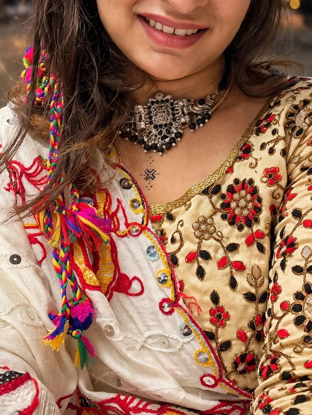 BRB, lost in dandiya lights & Garba nights
#garbalovers❤️ #dandiyapose