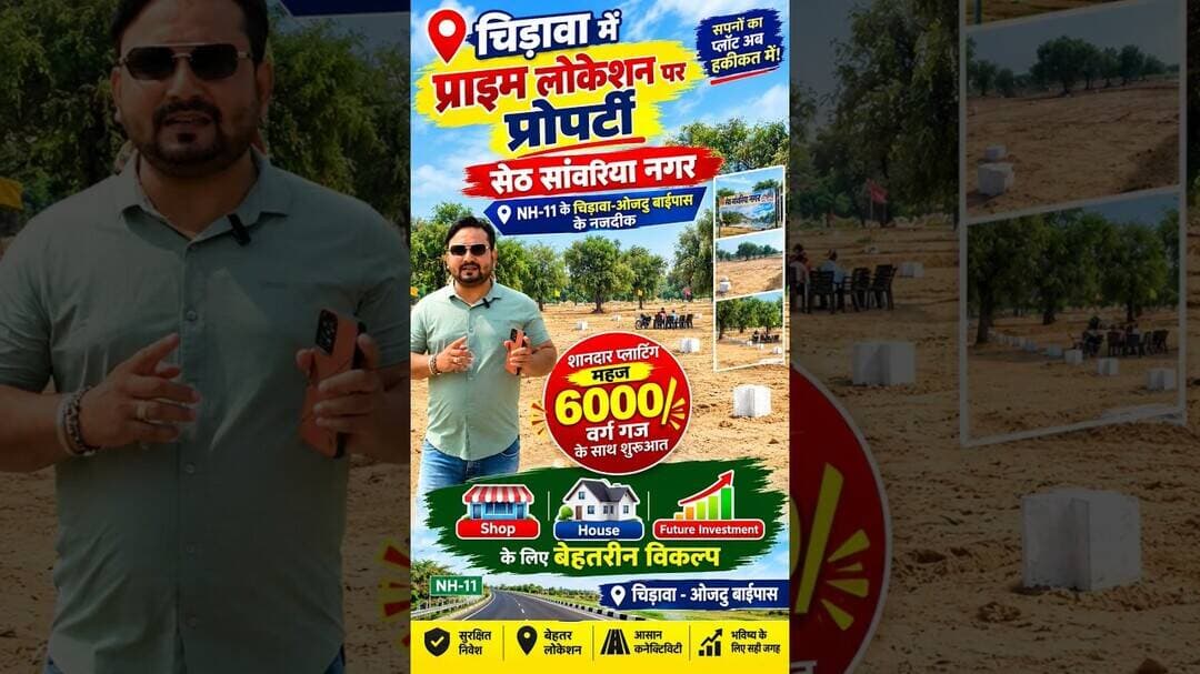 चिड़ावा में बसने जा रहा है सेठ सांवरिया नगर, सिर्फ 6000 वर्ग गज में....😳Prime Location