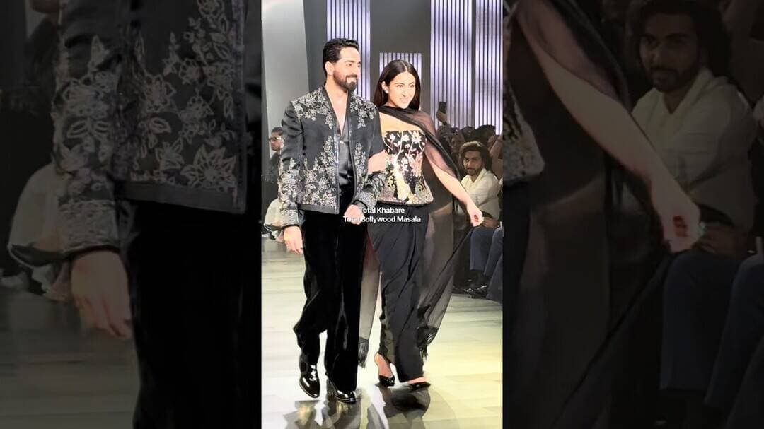 #ayushmankhurana #saraalikhan walk for #manishmalhotra #mm at #lakmefashionweek #lakméfashionweek