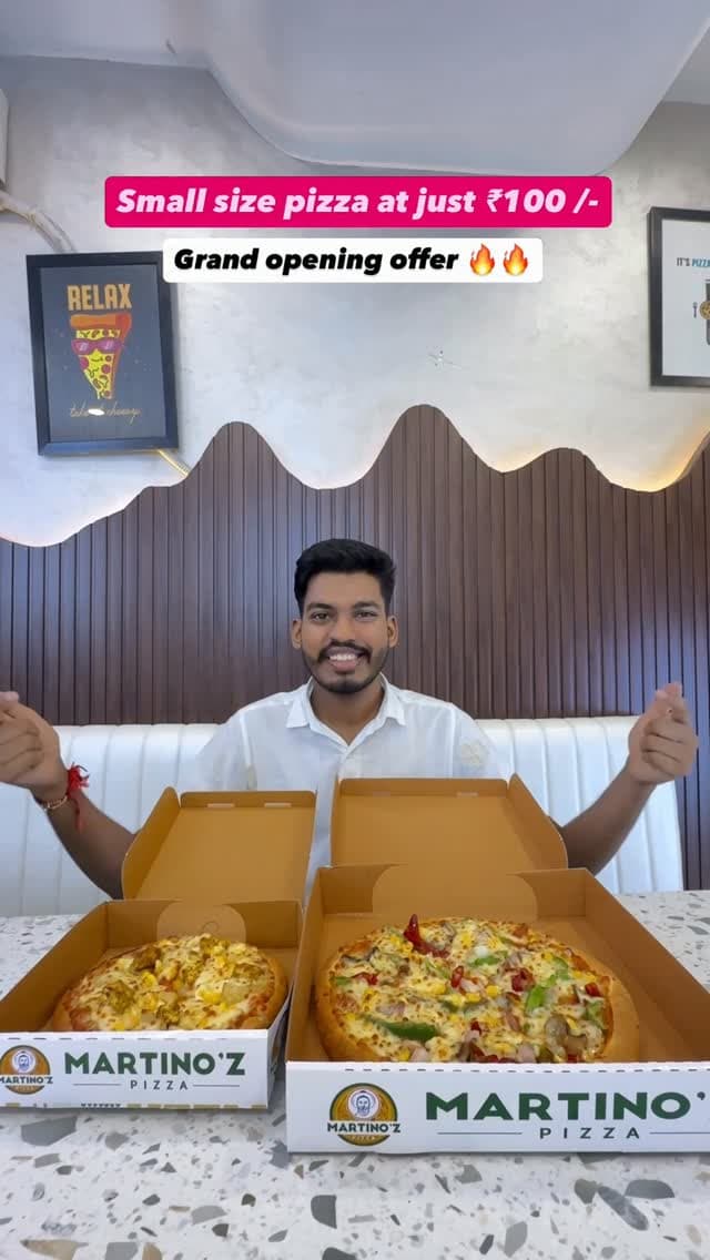 Small size pizza at just - ₹100/- 🔥🔥
Grand opening offer 🔥🔥
Address :- scheme no 78 the hub shop no 11 vijaynagar
.
.
.
.
#indore
