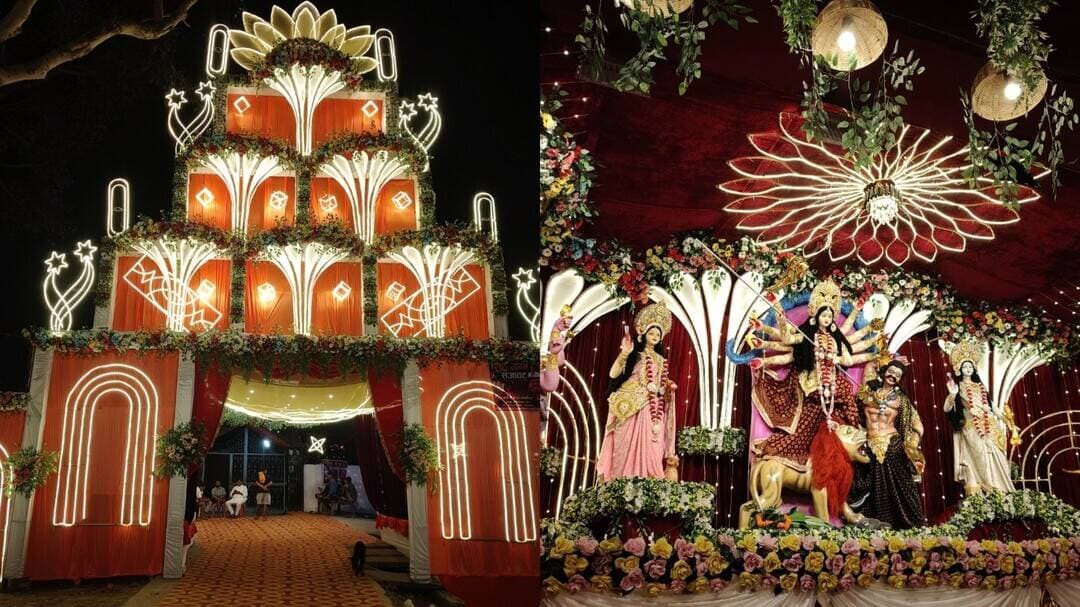 मंझवारी गाँव में भव्य दुर्गा पंडाल, सप्तमी पर खुला मां का पट!
बक्सर /सिमरी । नवयुवक संघ दुर्गा पूजा समिति, मंझवारी द्वारा भव्य पंडाल का निर्माण कराया गया है। सप्तमी तिथि के शुभ मुहूर्त में मां दुर्गा का पट खुलते ही भक्तिमय हुआ माहौल।
तस्वीर भेजने वाले: रोहित श्रीवास्तव, सुमन सहाय, रौनक श्रीवास्तव