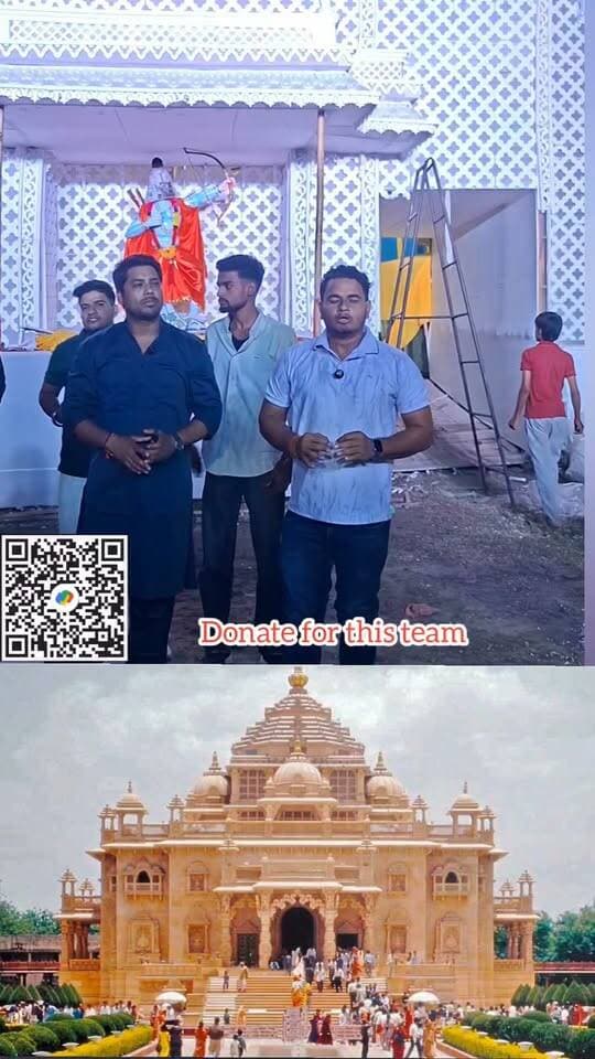 गोपालगंज के बरौली में बना अक्षरधाम मंदिर जैसा पंडाल, ₹25 लाख की लागत!