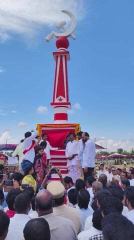 అచ్చంపేట: కామ్రేడ్ కె. చందు గారి స్తూపావిష్కరణ కార్యక్రమం