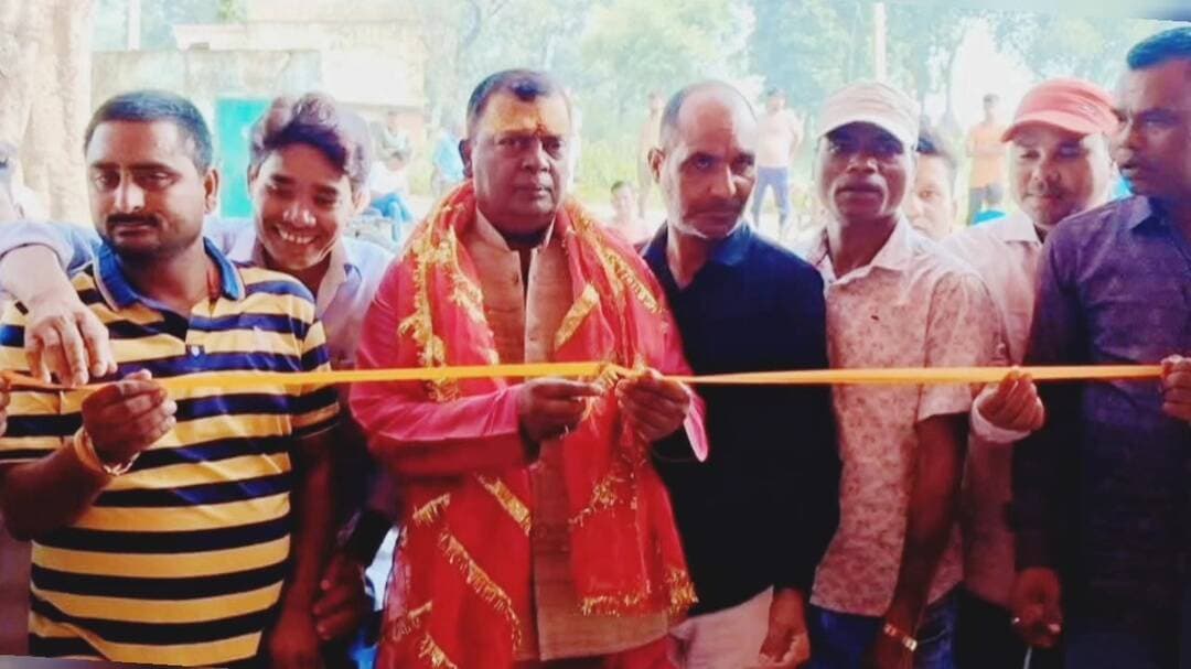 दुलमी: गिरिडीह सांसद चंद्रप्रकाश चौधरी ने किया देवी मंडप के जीर्णोद्धार का शुभारंभ