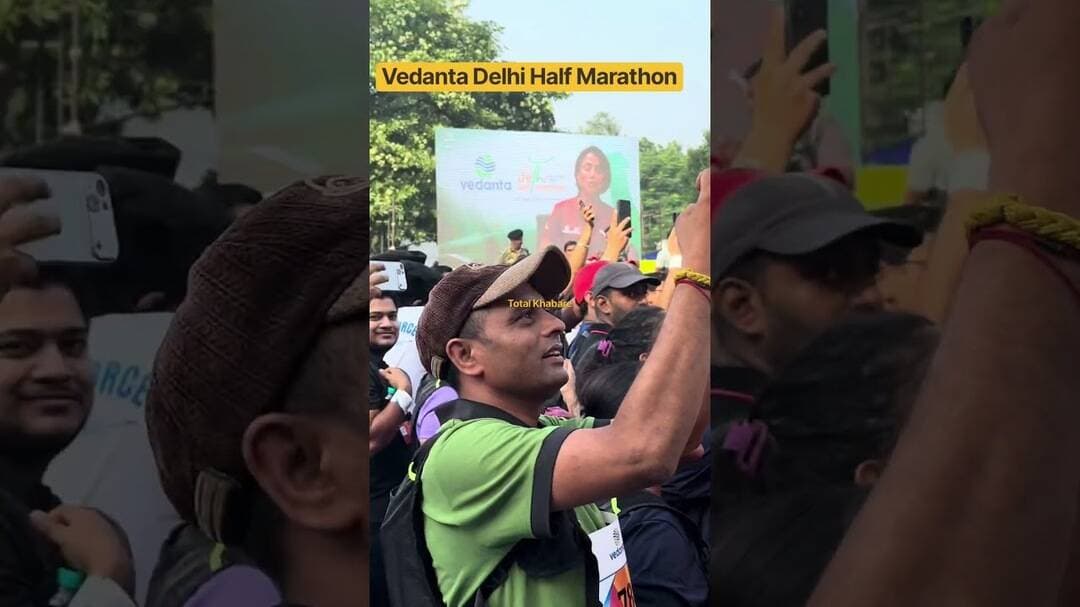 Delhi CM Rekha Gupta n vedanta Delhi Half Marathon #rekhagupta #cmdelhi #chiefminister #rekhaguptacm