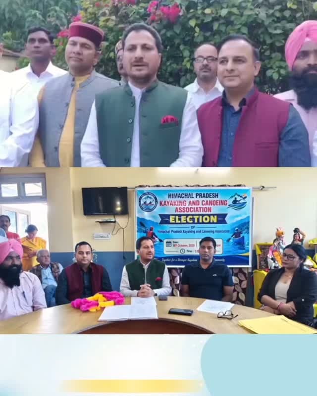 विधायक राकेश जंवाल सर्वसम्मति से हिमाचल प्रदेश कयाकिंग एवं कैनोइंग एसोसिएशन के अध्यक्ष निर्वाचित
कहा - प्रदेश में जल क्रीड़ाओं को बढ़ावा देने और युवा प्रतिभाओं को आगे लाने के लिए करेंगे हरसंभव प्रयास