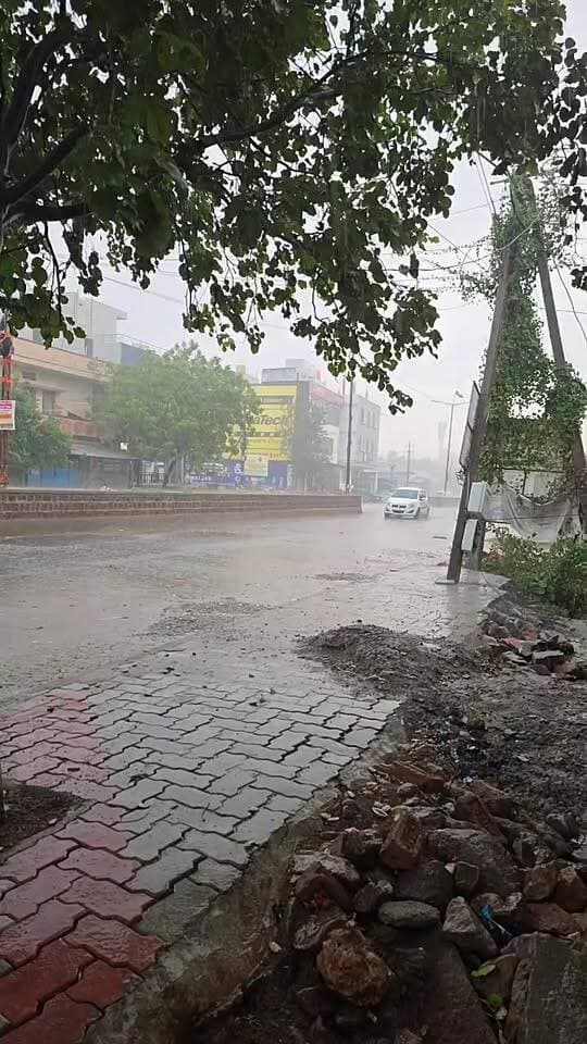 ಯಾದಗಿರಿ ನಗರದಲ್ಲಿ ಭಯಂಕರ ಮಳೆ